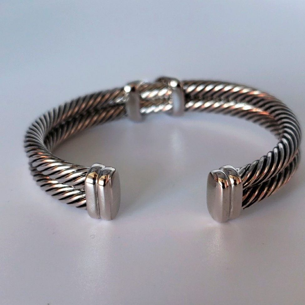 Lauren G Adams Rhodium Plated Bangle Nwt